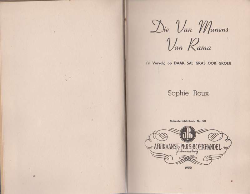 Die Van Manens van Rama - Sophie Roux