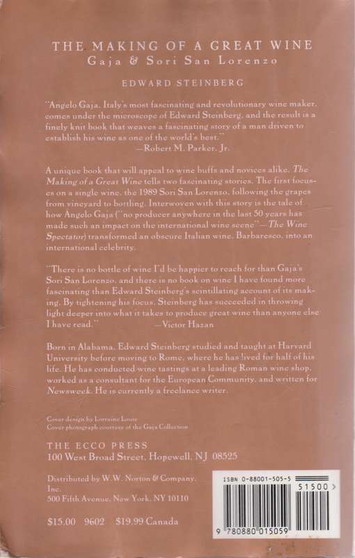 Making of a great wine - Edward Steinberg
