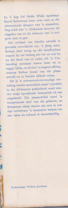 'n Lug vol helder wolke - Karel Schoeman