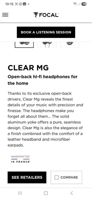 Focal Clear MG Open - Back High - Fidelity Over - Ear Headphones