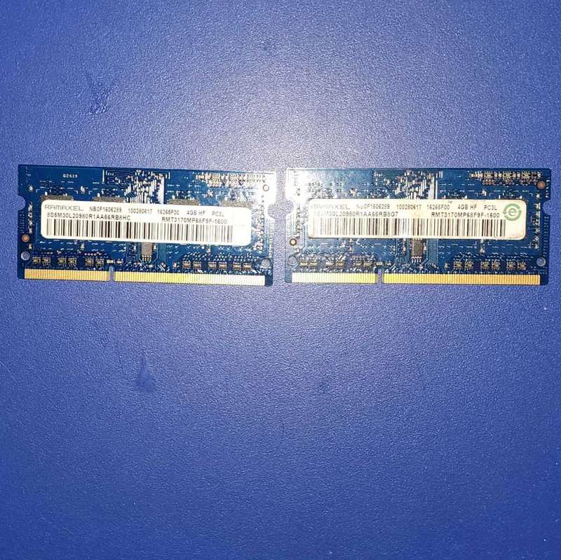 Ramaxel 8GB DDR3L PC3L RAM ( 2× 4gb ram)