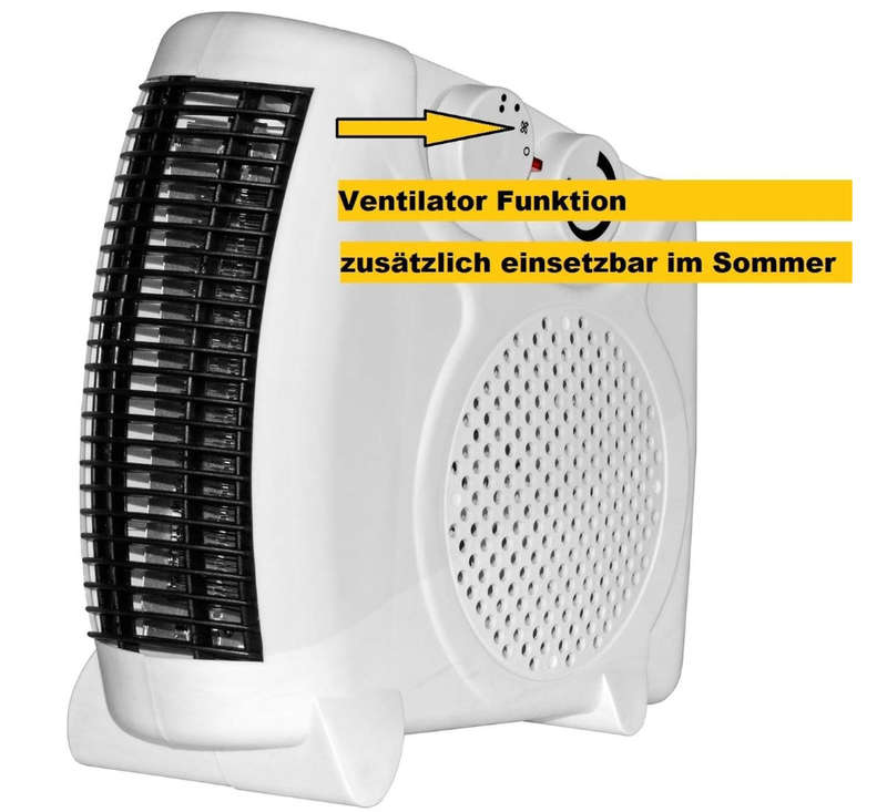 Fan Heater 2000W Heat Wave Heating