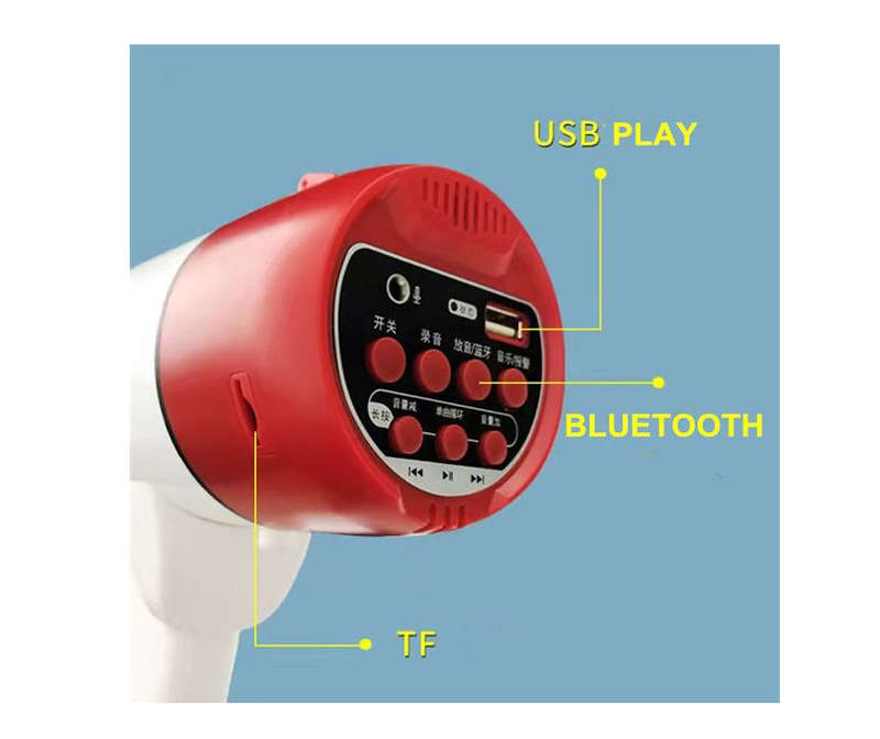 50W megaphone with Siren/ BT/USB/TF