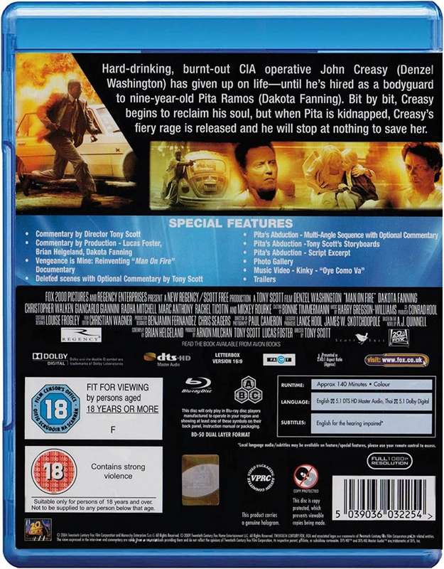 Man On Fire Blu-ray