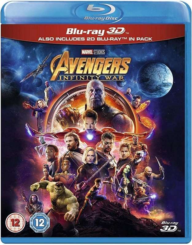 Avengers Infinity War 2D + 3D Blu-ray