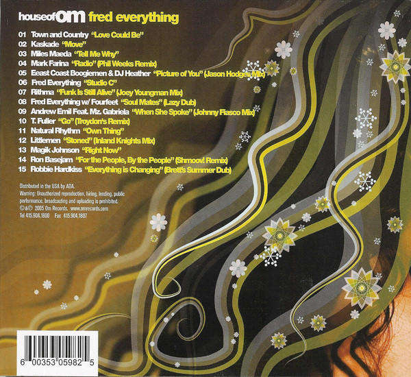 Fred Everything - House Of Om (CD, Mixed)