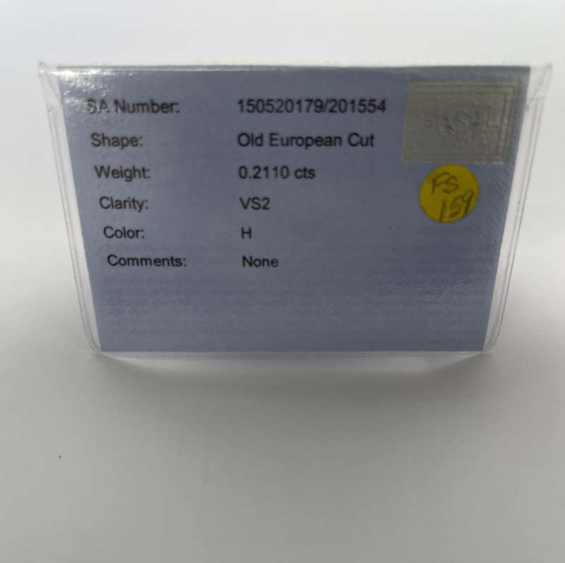 18ct White Gold 0.2110ct Diamond Solitaire - Evaluation R23  000