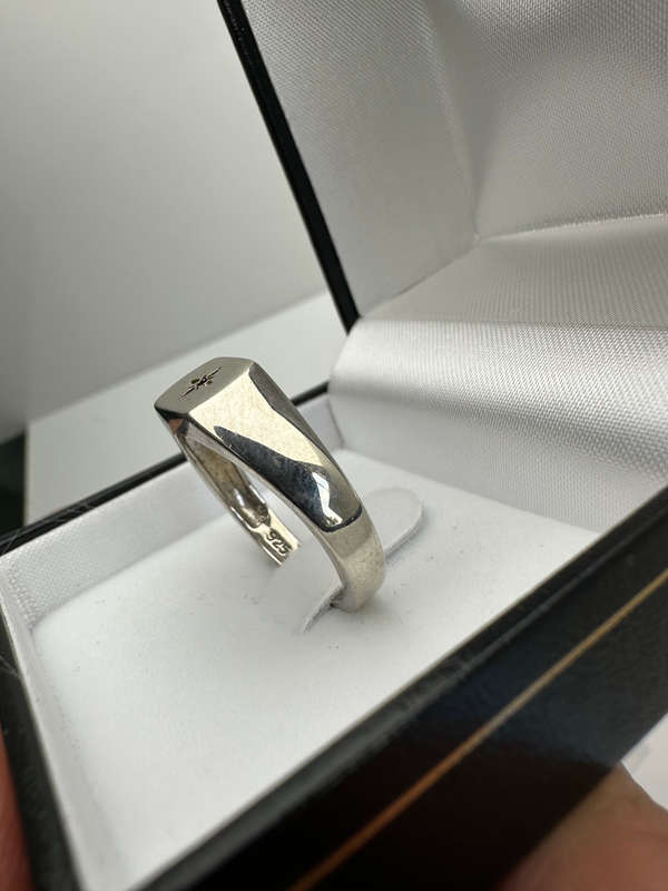 Silver Gents Cubic Ring - 4.32 Grams