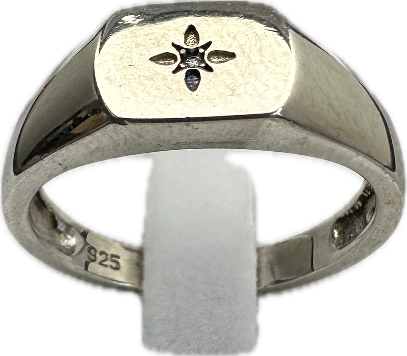 Silver Gents Cubic Ring - 4.32 Grams