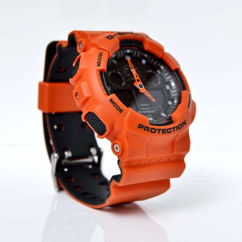 Casio G-Shock GA-100 Military Series Watches - Orange/One Size