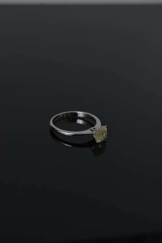 Silver Single Stone 1.0070cts Brown Diamond Ring - Evaluation R21 500