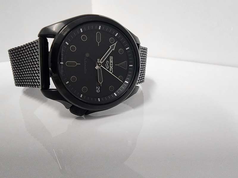 Seiko 5 Sports Automatic Black Dial Men's Watch preowned