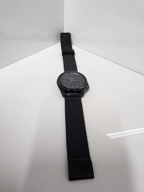 Seiko 5 Sports Automatic Black Dial Men's Watch preowned