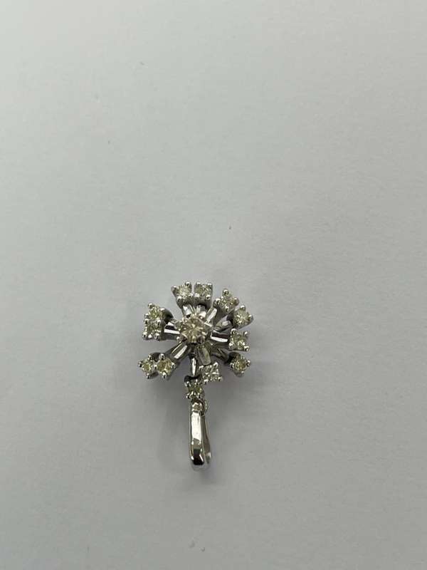 18ct White Gold 0.37ct Diamond Snowflake Pendant- Evaluation R31 940