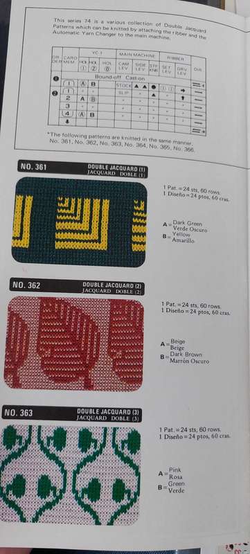 SERIES 74 DOUBLE JACQUARD PATTERNS