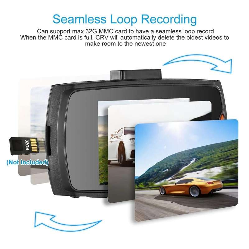 1080P HD Car DVR Dash Camera Font Driving Camera Video Recorder Cam Night Vision