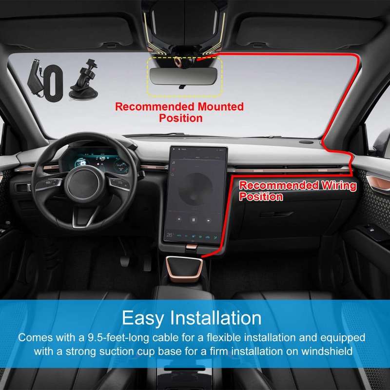 1080P HD Car DVR Dash Camera Font Driving Camera Video Recorder Cam Night Vision