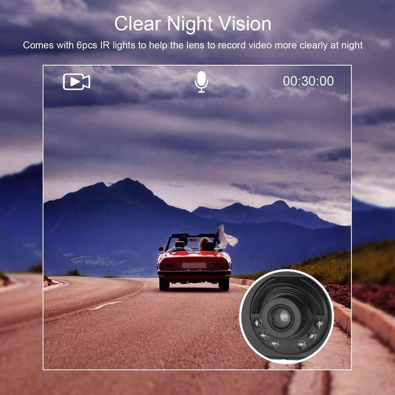 1080P HD Car DVR Dash Camera Font Driving Camera Video Recorder Cam Night Vision