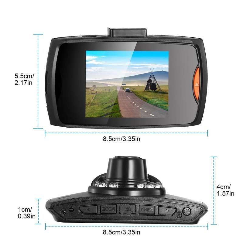 1080P HD Car DVR Dash Camera Font Driving Camera Video Recorder Cam Night Vision