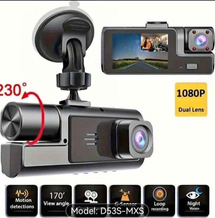 HD 1080P Dual Dash Cam Front Inside Car Camera DVR Recorder IR Night Vision