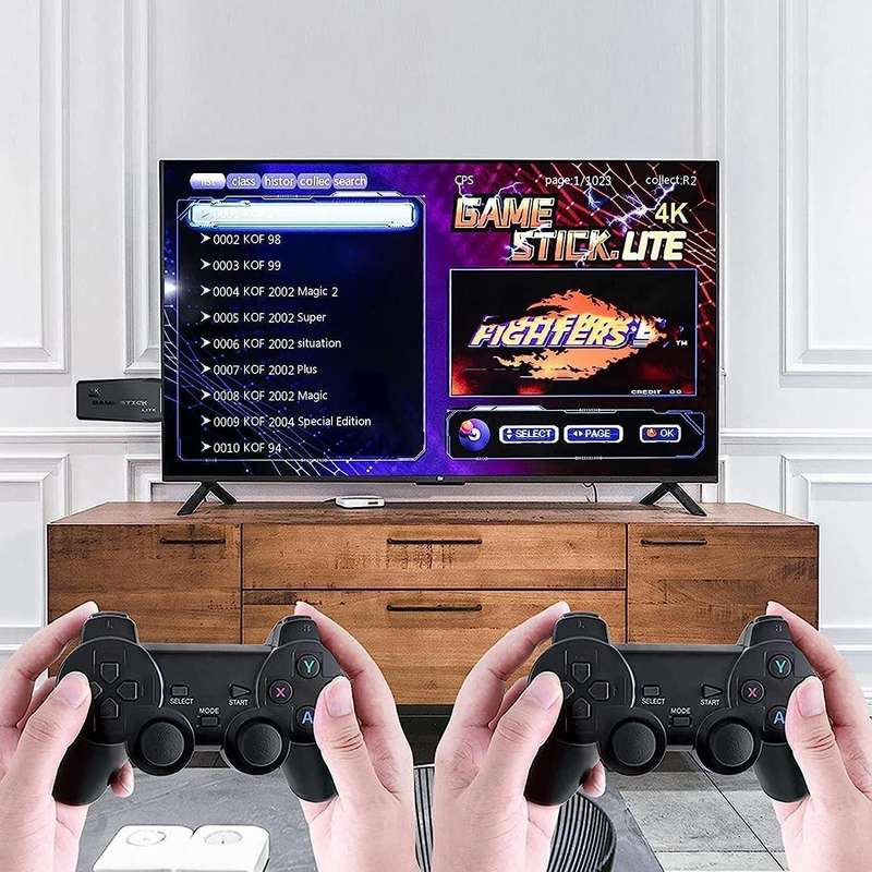 2.4g Wireless Gamepad Controller Usb Built-In 10000+ Classic Console Stick