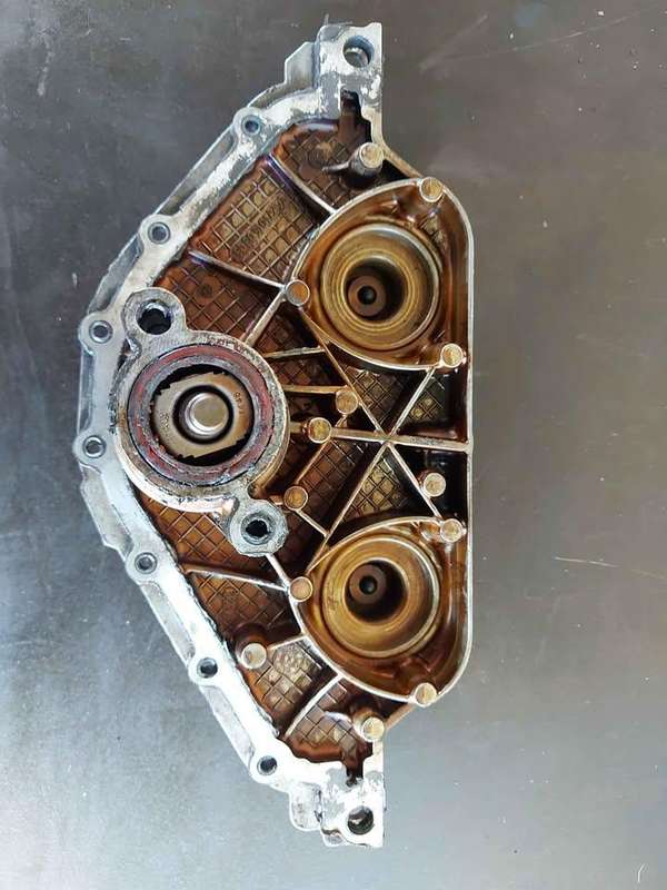 Used Mercedes M271 Top Timing cover + Cam Magnets P/N A2710160806 & A2710510177