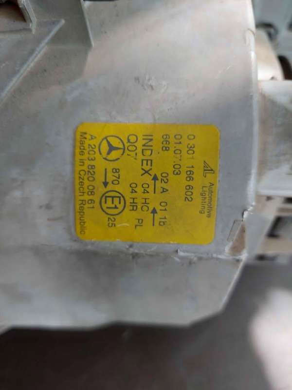 Used W203 C200 Driver Side Headlight Complete P/N A2038200861