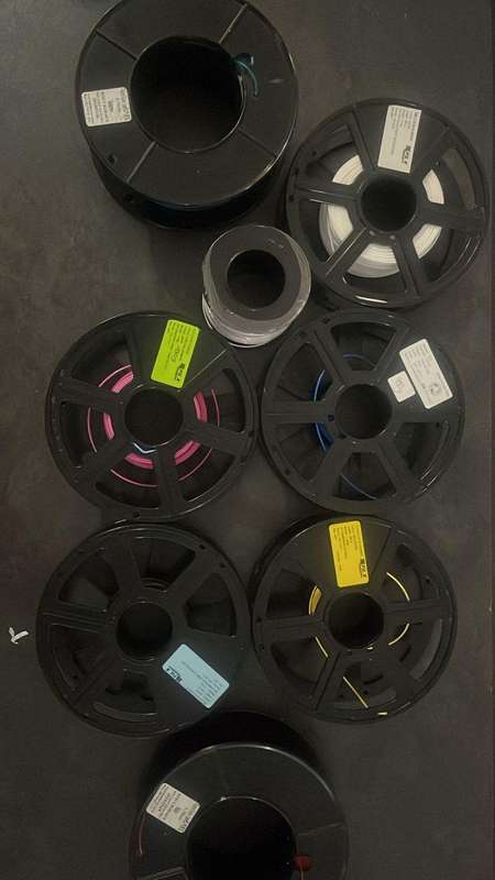 Mixed Lot of 3D Printer Filaments  PLA, PETG, SBS  New & Used Rolls