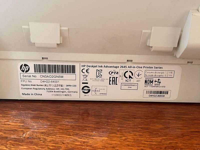 HP DeskJet Ink Advantage 2645 All-in-One Printer  Scan | Copy | Print | Fax | Wi-Fi