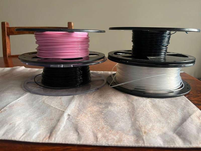 4x Mixed 3D Printer Filament Rolls  PLA, SBS & PETG  Various Quantities