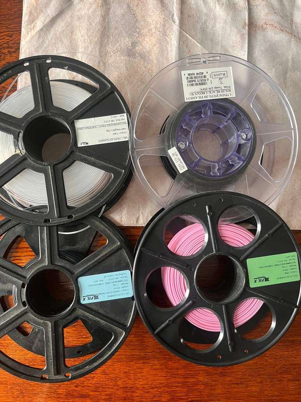 4x Mixed 3D Printer Filament Rolls  PLA, SBS & PETG  Various Quantities