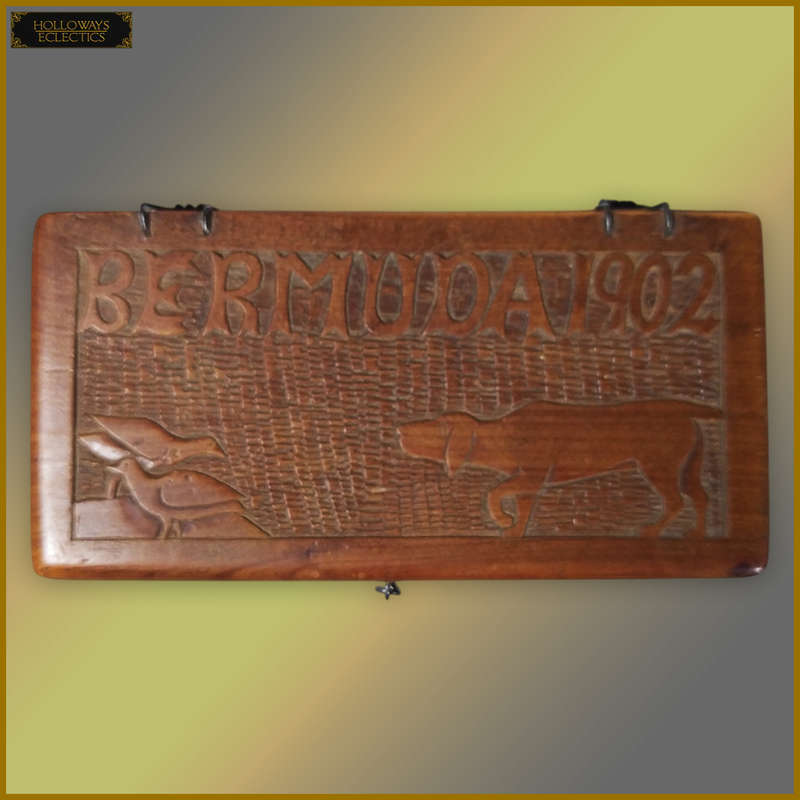 Vintage Post War Bermuda Wooden Trinket Box