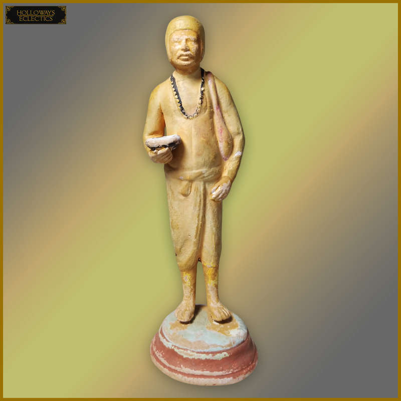 Vintage Handmade Clay Chinese Statues