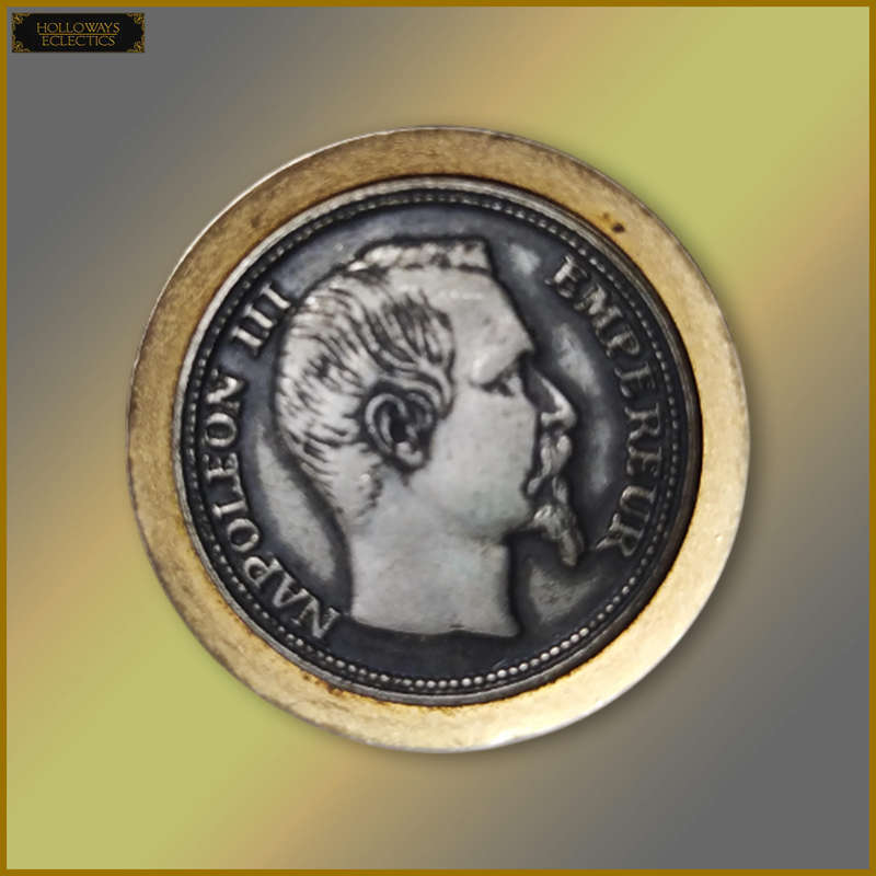 Gold Plated Napoleon III Coin Cufflinks