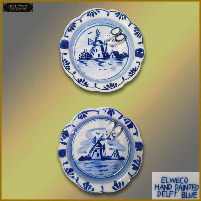 Delft Blue Vase And Plates