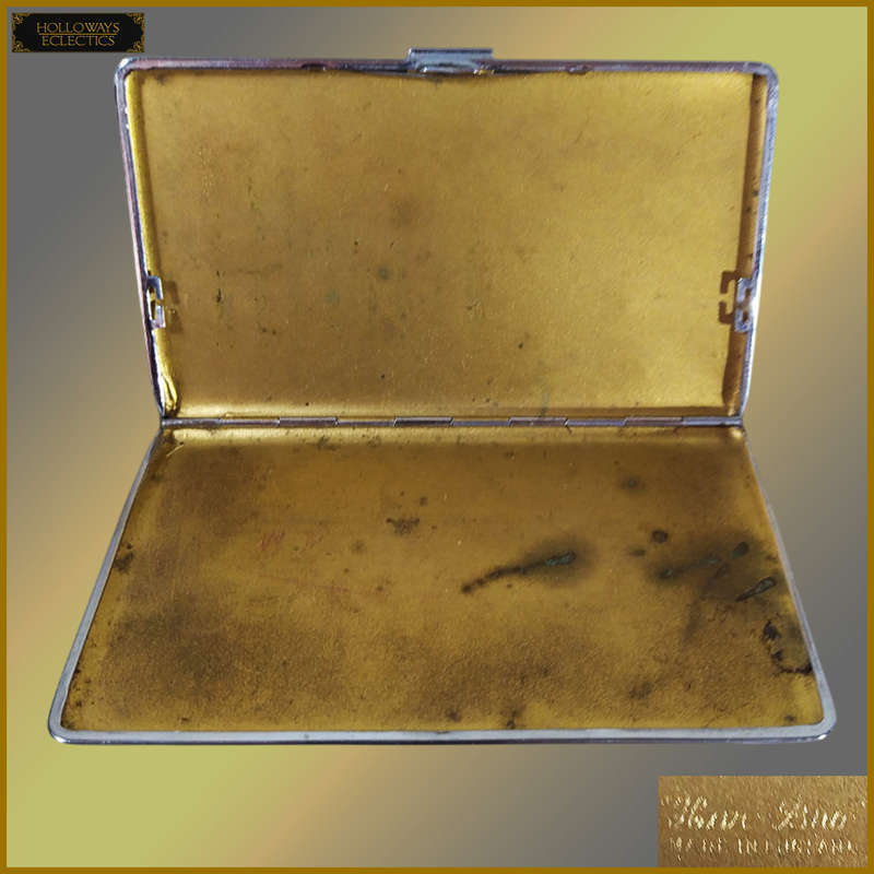 Vintage Hans Bro Silverplated Cigarette Case