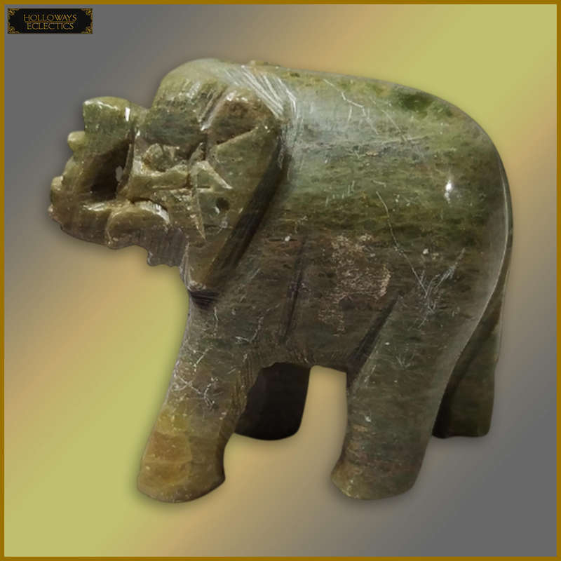 Vintage Miniature Jadeite Elephant Statue