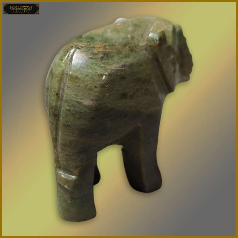 Vintage Miniature Jadeite Elephant Statue