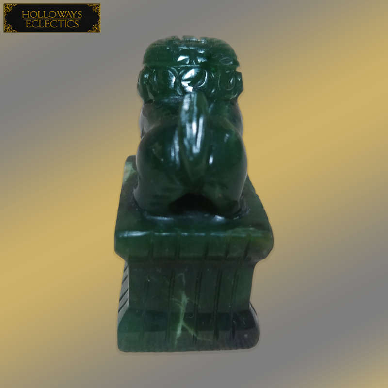 Miniature Pure Jade Dragon Statue