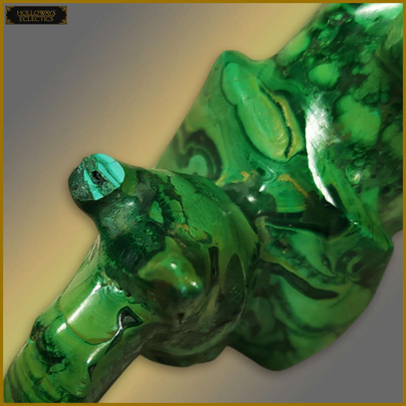 Vintage Miniature Malachite Elephant Statue