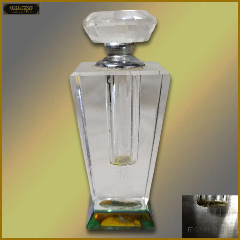 Vintage Maria Garcia Crystal Glass Perfume Bottle