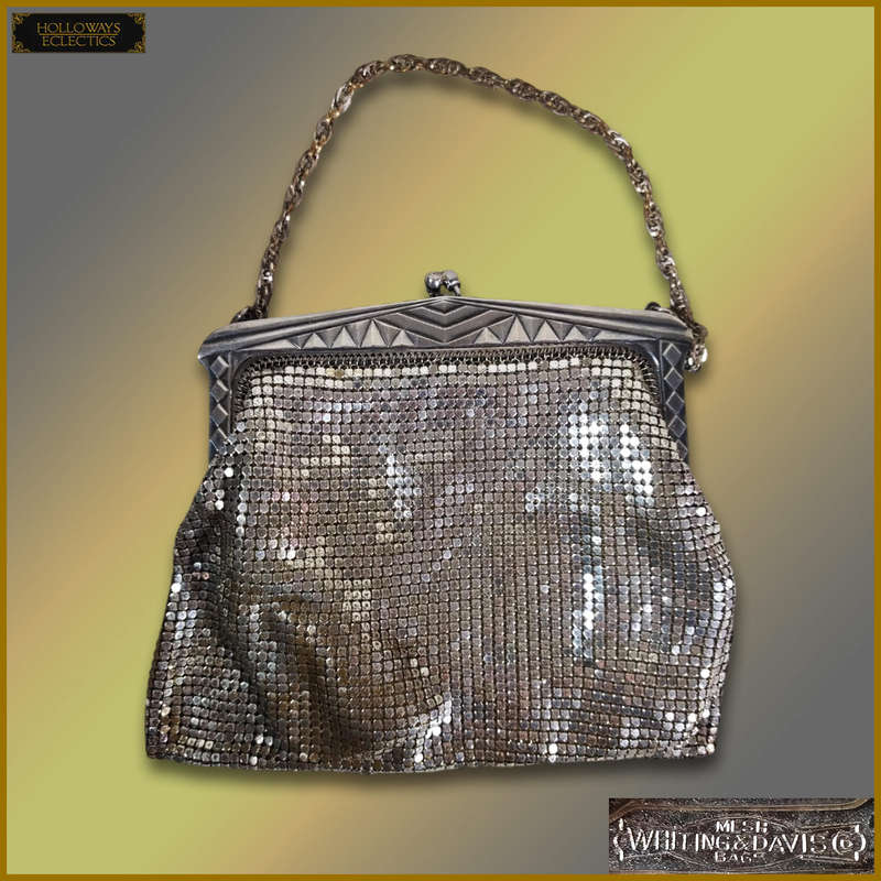 Vintage Whiting And Davis Silver Plated Mesh Purse