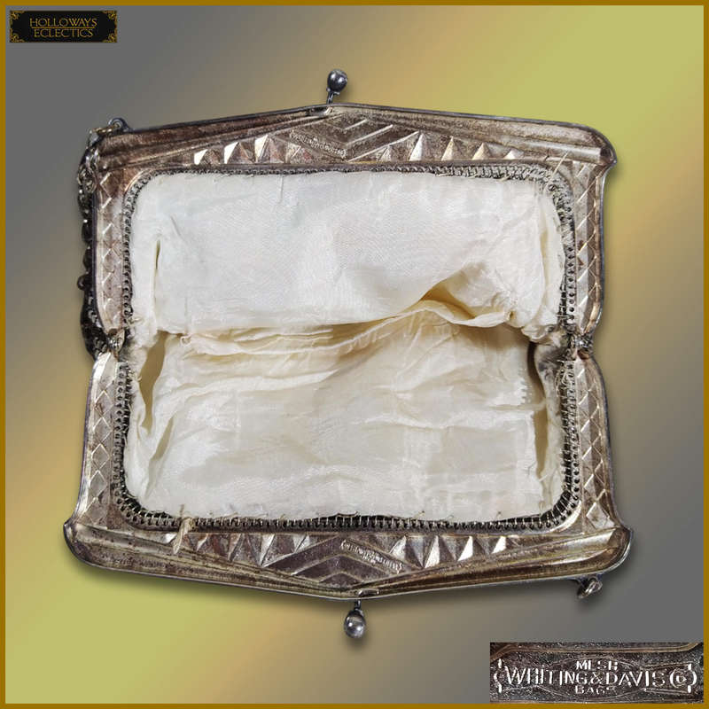 Vintage Whiting And Davis Silver Plated Mesh Purse