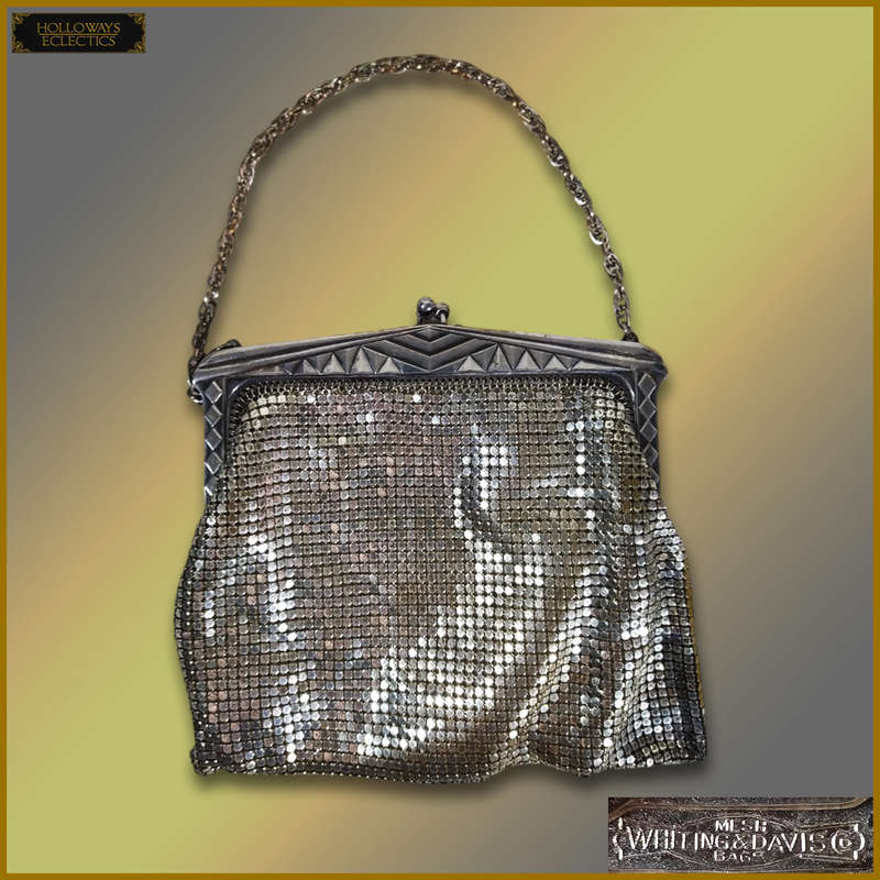 Vintage Whiting And Davis Silver Plated Mesh Purse