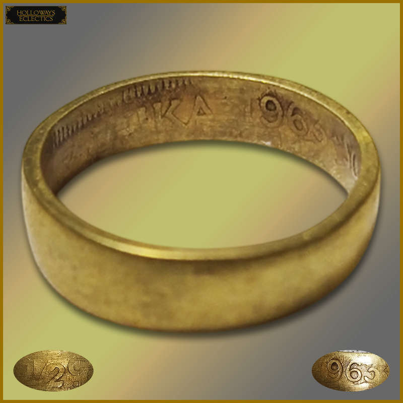 1963 Half Cent Coin Made Into A Ring