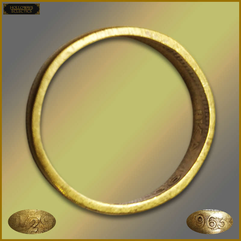1963 Half Cent Coin Made Into A Ring