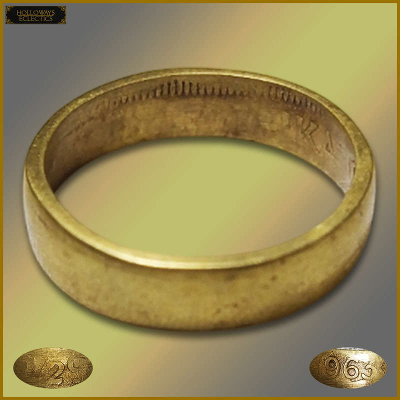 1963 Half Cent Coin Made Into A Ring