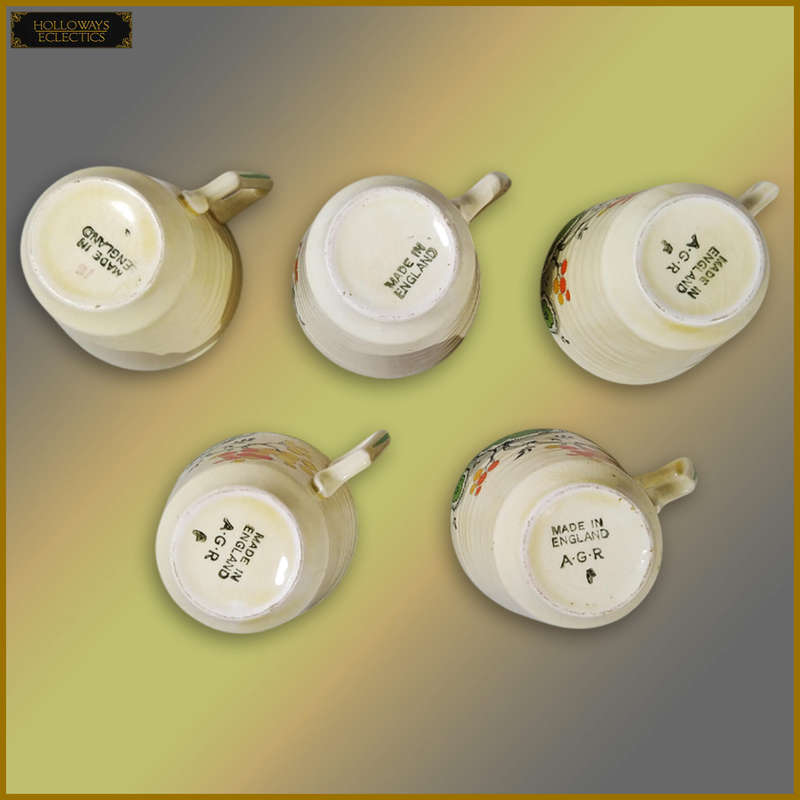Rare Vintage Crown Ducal Porcelain Tea Set