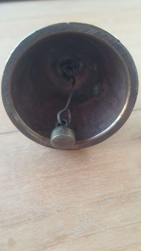 Solid brass bell - depicting the loss of head -Persian maybe???