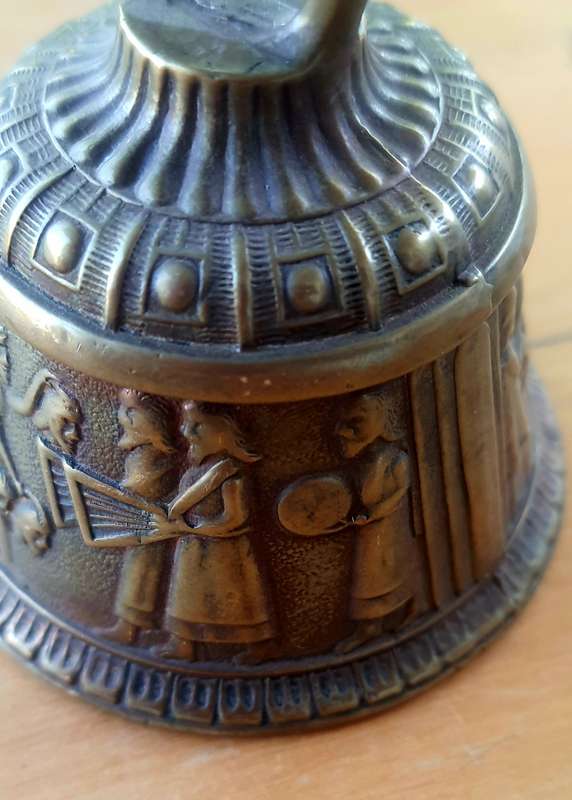 Solid brass bell - depicting the loss of head -Persian maybe???